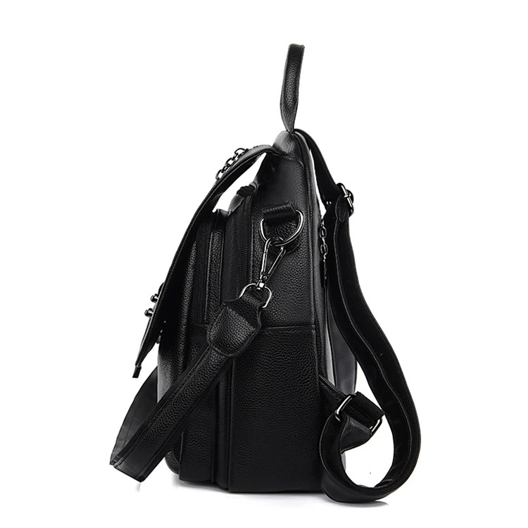 Rucsac de dama Delis Camellia GT2601 din piele ecologica, Negru - imagine 6