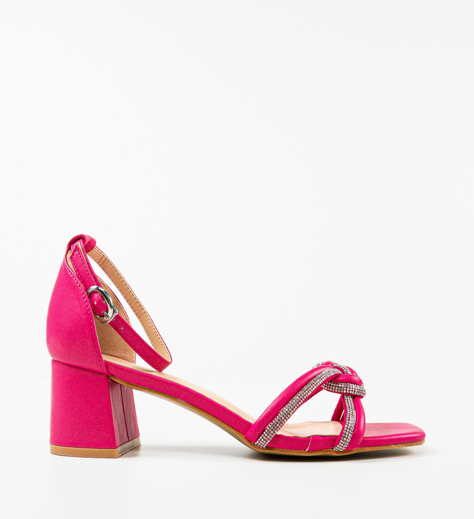 Sandale dama Tigger Fuchsia cu toc elegant - imagine 3