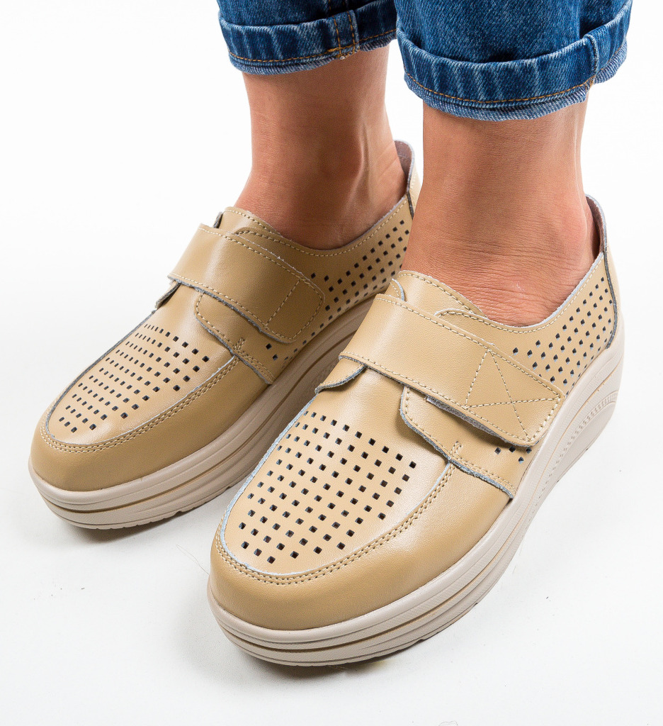 Pantofi Casual Rezolito Bej - Confort Stilat