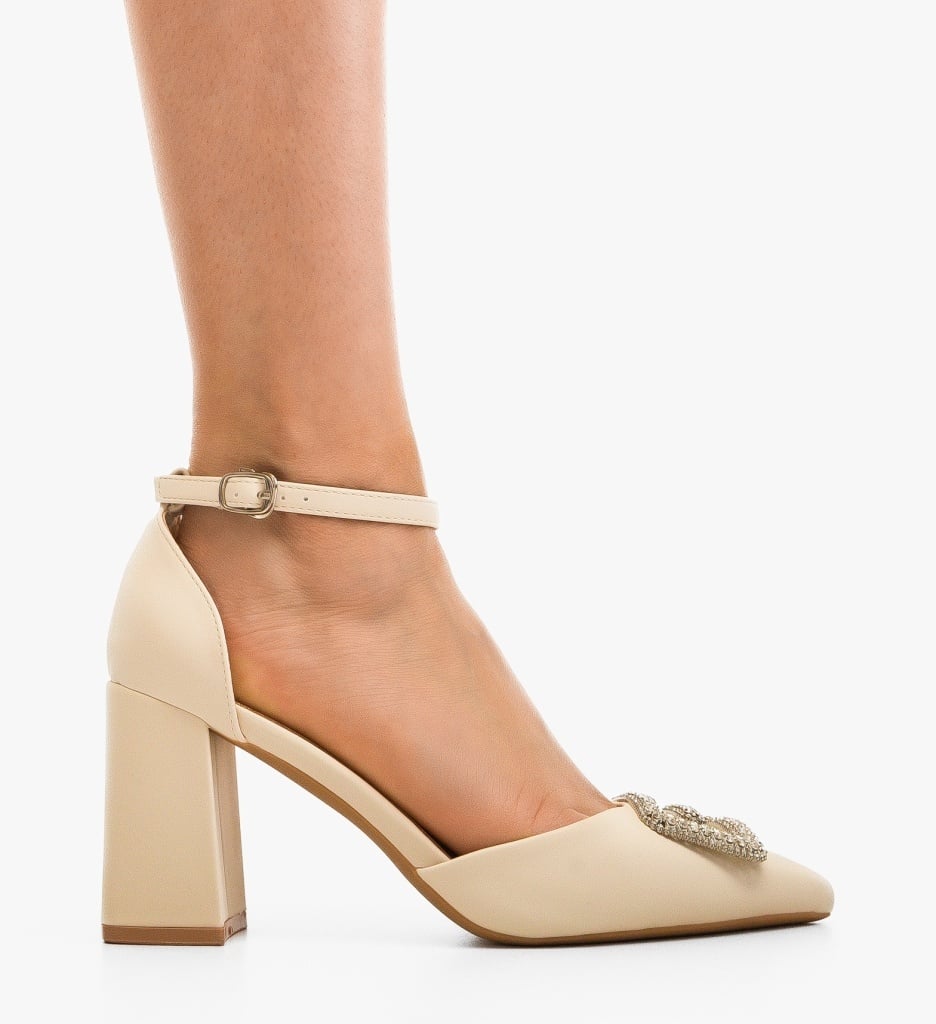 Pantofi cu toc Gimi Bej – Eleganță și Stil