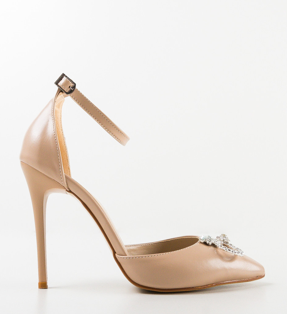 Pantofi Niko Bej cu Toc - Eleganță Urbană - imagine 6