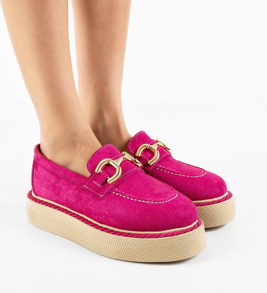Pantofi Casual Selvie Fuchsia | Confort & Stil - imagine 3