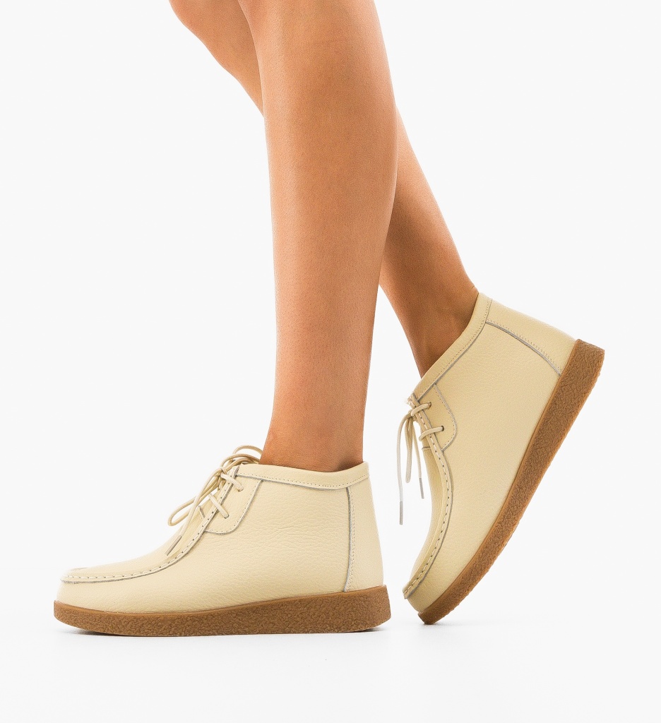Pantofi Casual Munela Bej - Confort & Stil - imagine 2