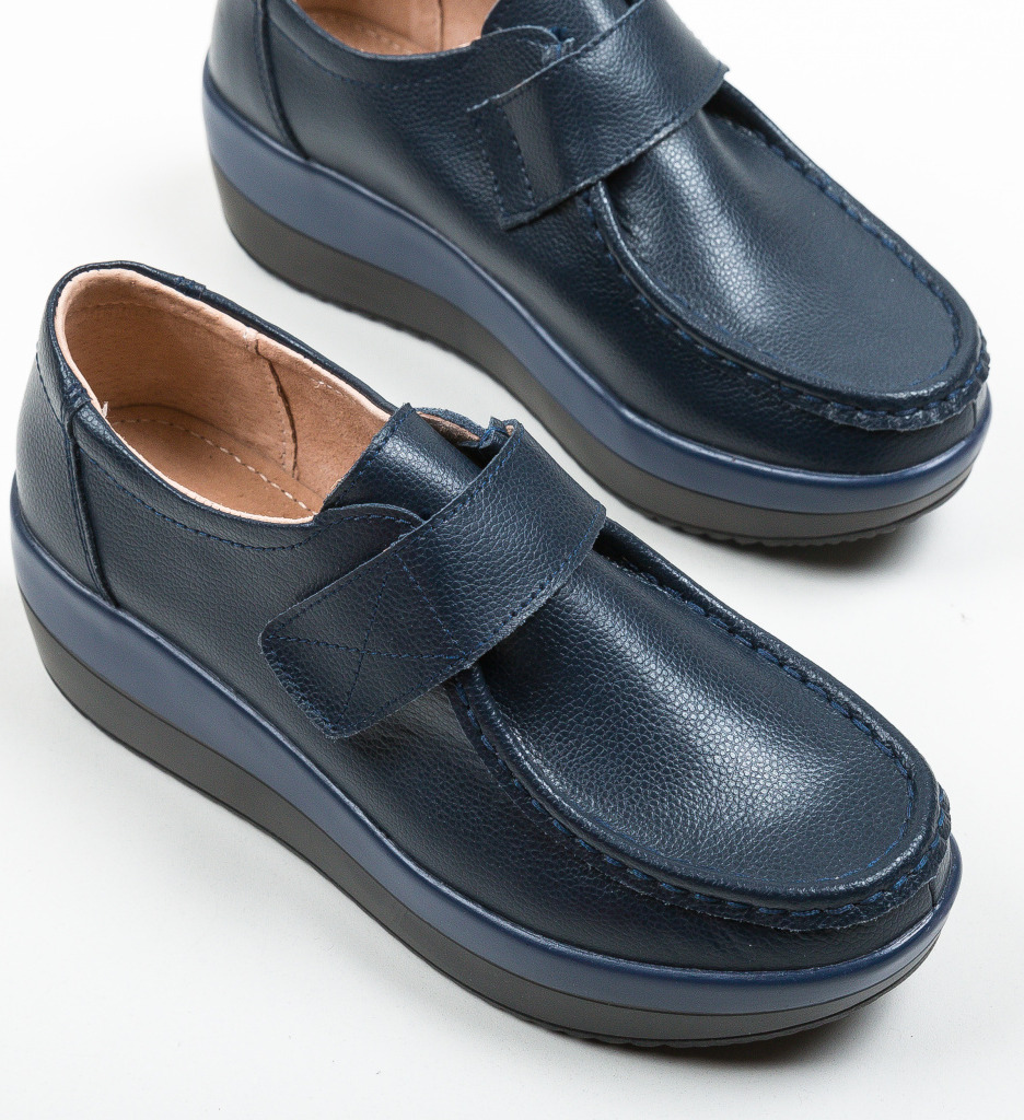 Pantofi Casual Groma Bleumarin Confort - imagine 6