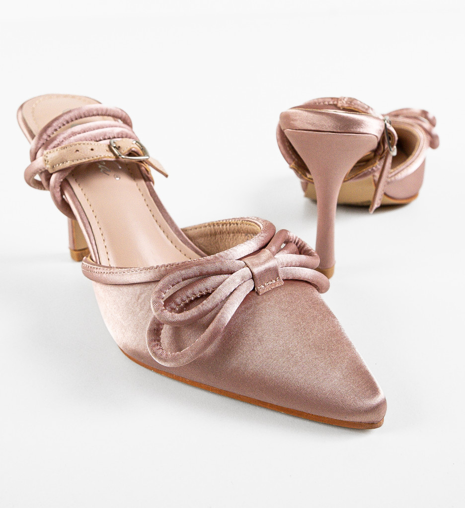 Pantofi Dama Eleganti cu Toc - Model Roz - imagine 11