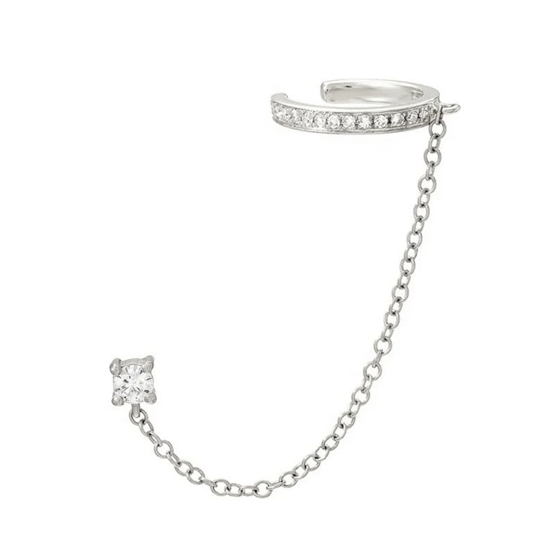 Cercel Ear Cuff Argint 925 Amanda cu Lanț