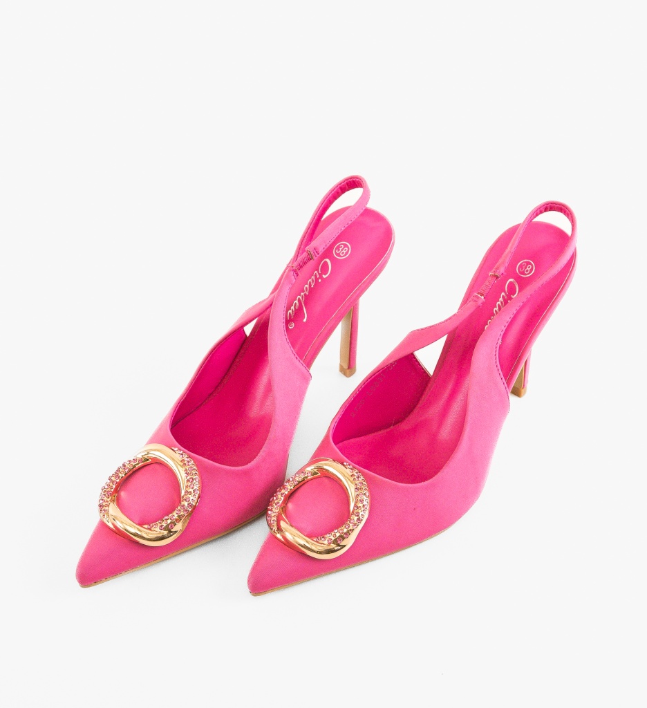 Pantofi cu Toc Fuchsia Omar - Stil Feminin - imagine 4