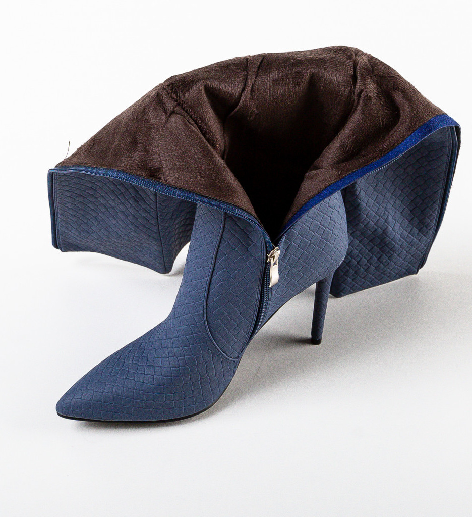 Cizme Dama Yogur Bleumarin - Eleganță și Confort - imagine 8