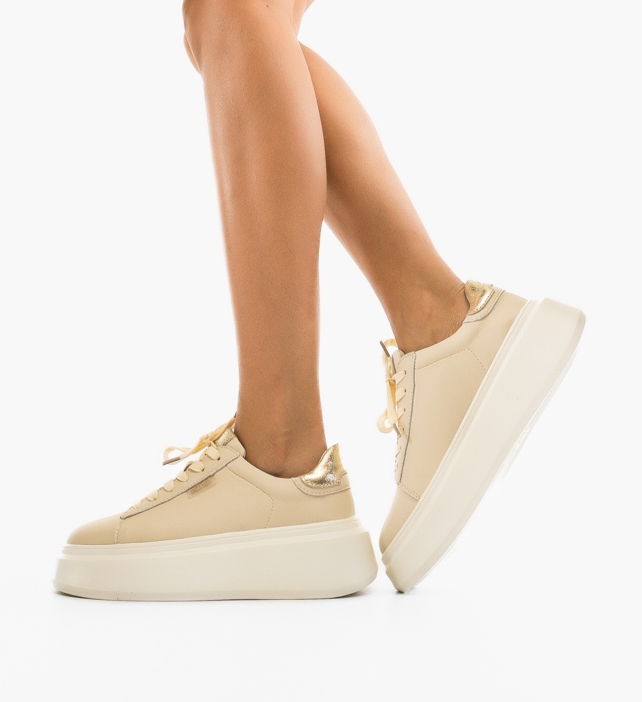 Sneakers Byva Bej - Confort și Stil Urban - imagine 3