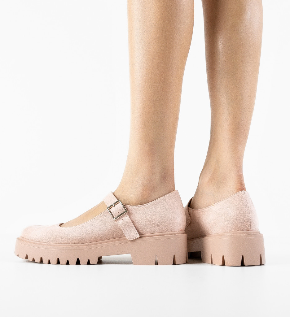 Pantofi Casual Dama Tiber Roz - Stil Confort - imagine 4