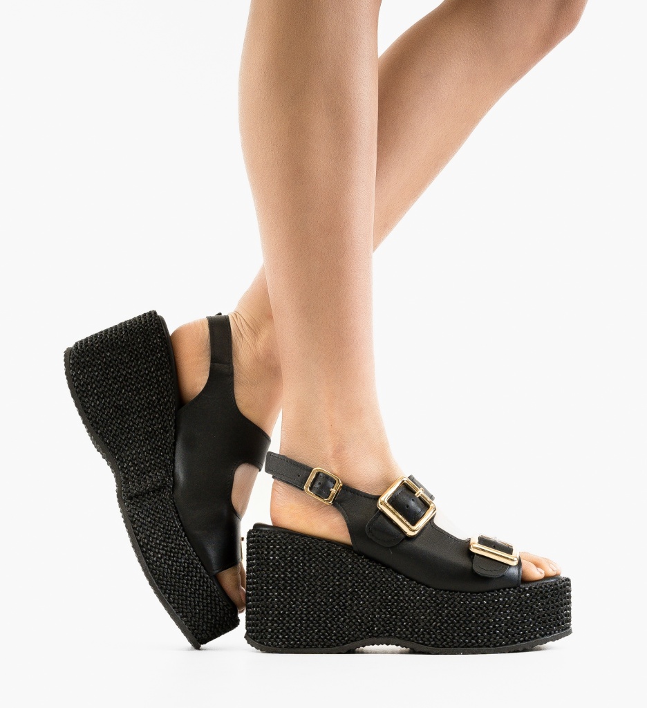 Sandale Dama Boreas Negre - Eleganță și Confort