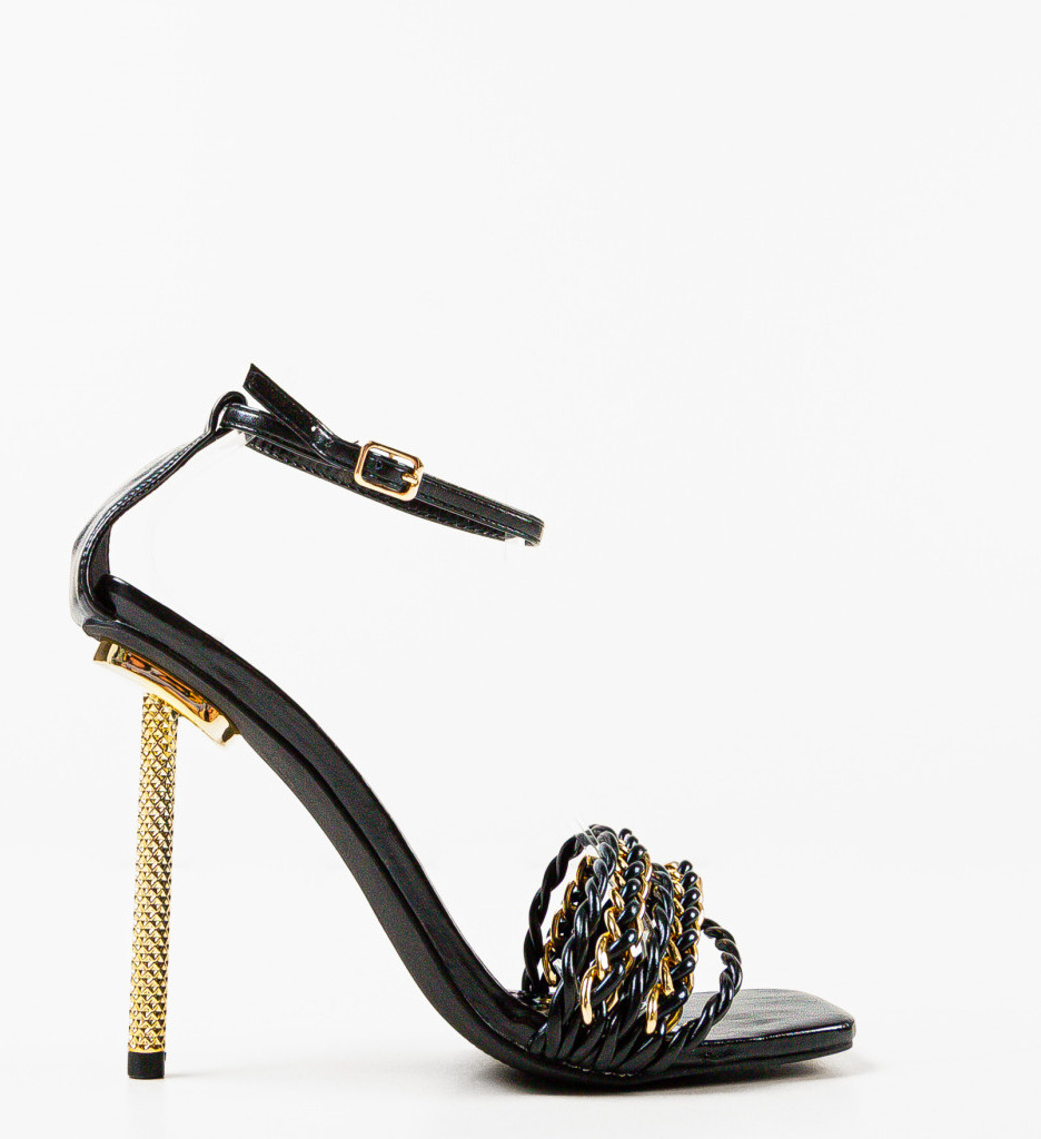 Sandale Singleton Negre | Eleganță și Stil - imagine 4