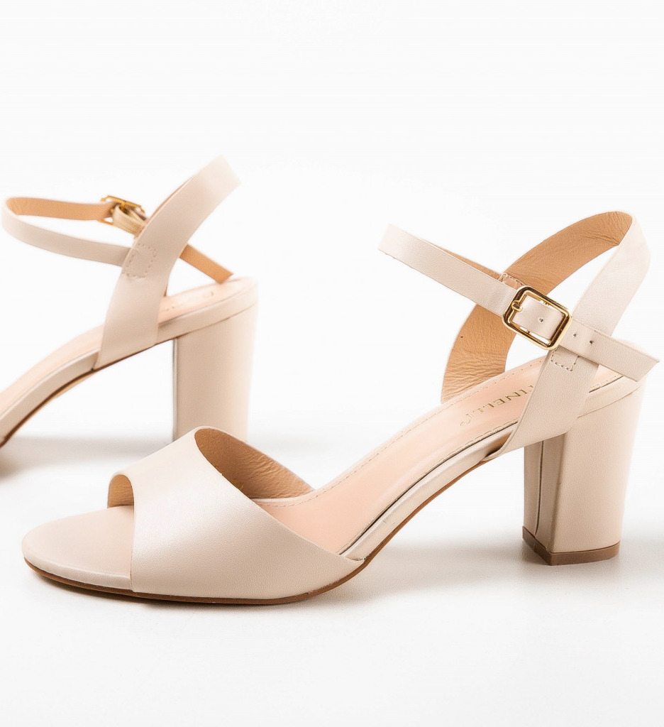 Sandale Toc Bej Elegante - Parfume - imagine 5