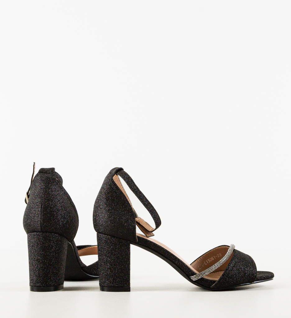 Sandale Toc Neelam Negre - Eleganță Maximă - imagine 5