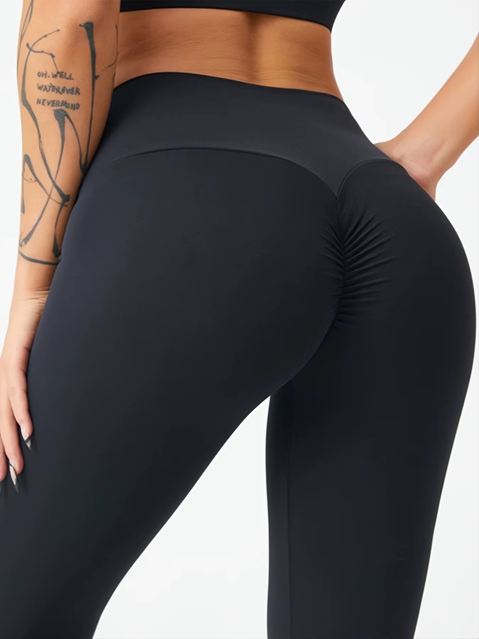 Colanti dama lungi negri LGS06 cu efect Push-Up - imagine 4