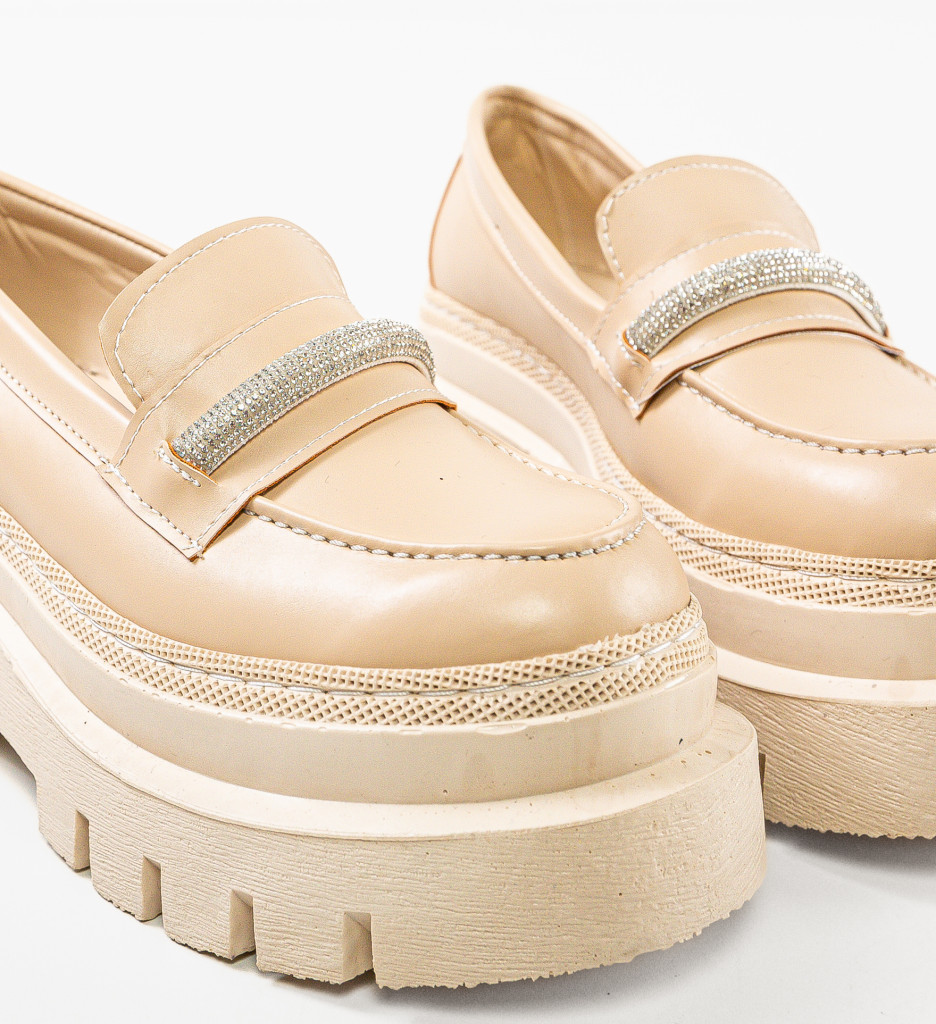 Pantofi Casual Skenara Bej | Confort & Stil - imagine 7
