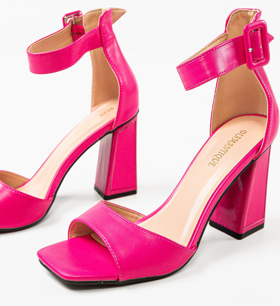 Sandale Toc Shanthi Fuchsia - Eleganță Vibrantă - imagine 5