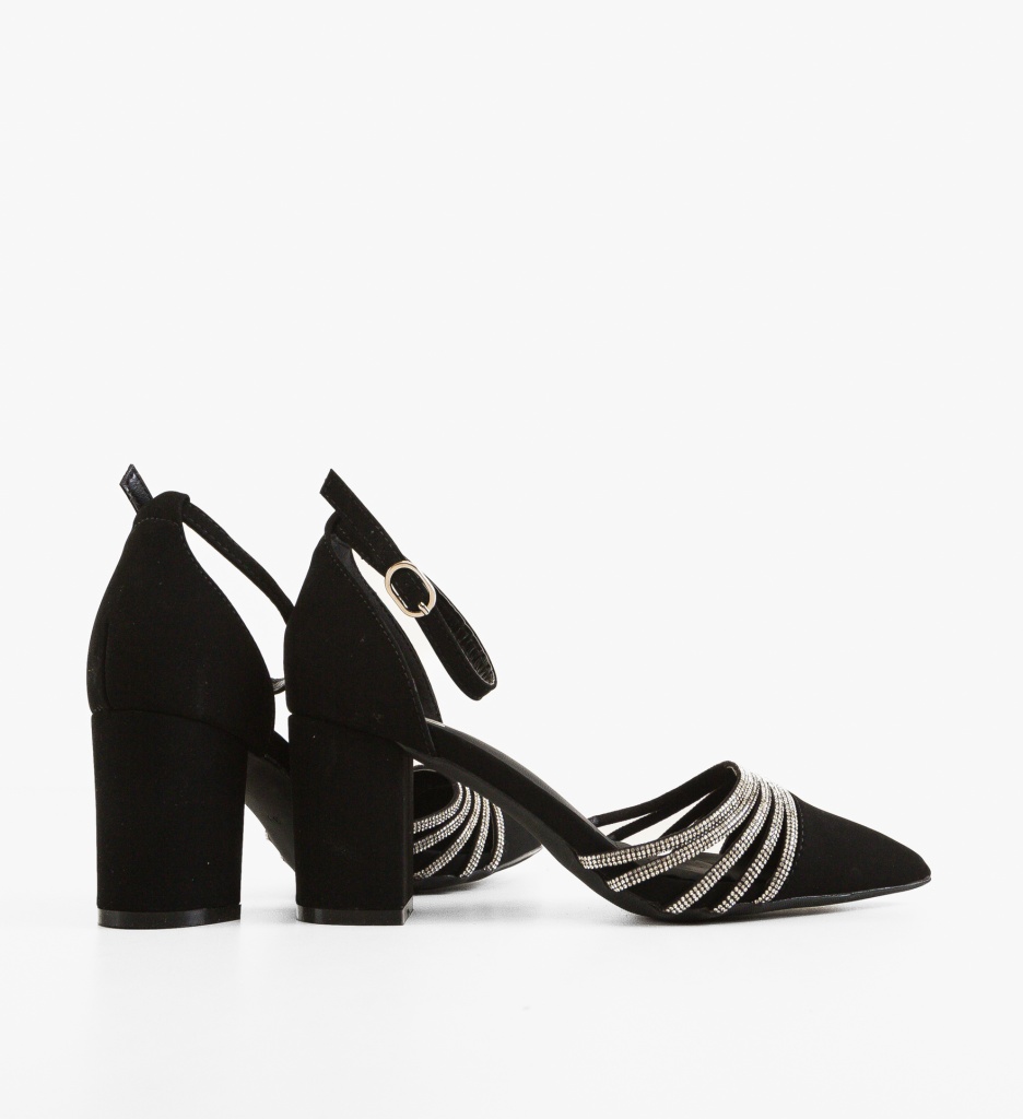 Pantofi dama Meny Negri cu Toc Eleganți - imagine 3