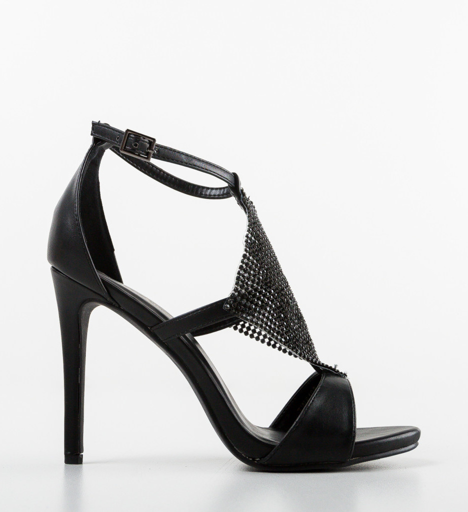 Sandale Werner Negre cu Toc - Eleganță Maximă - imagine 5