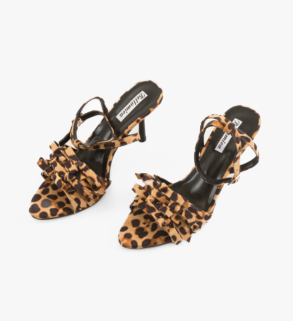 Sandale Devon Animal Print cu Toc Elegant - imagine 5