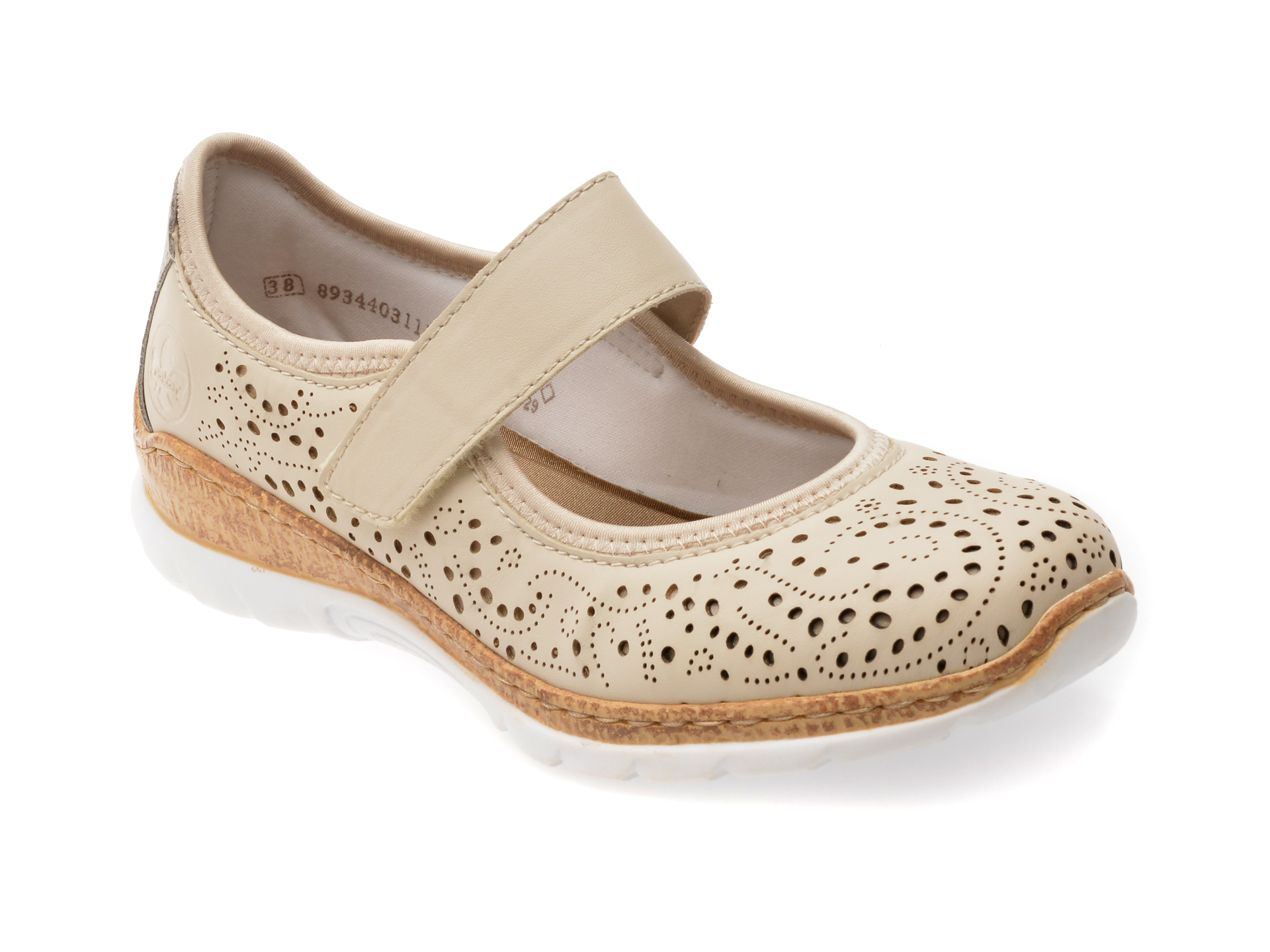Balerini Rieker N4299 Bej | Confort Asigurat