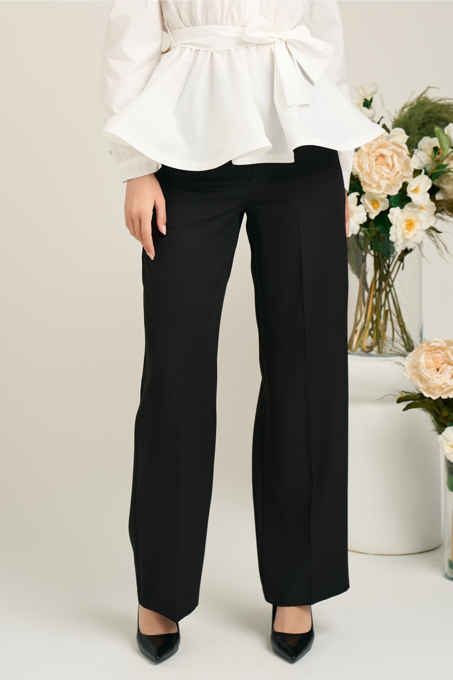 Pantaloni Office Stofa Negri | Croi Lejer