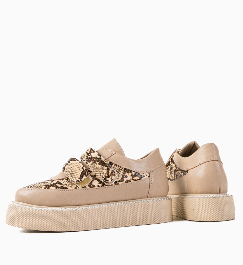 Pantofi Casual Herghely Nude - Confort și Eleganță - imagine 7