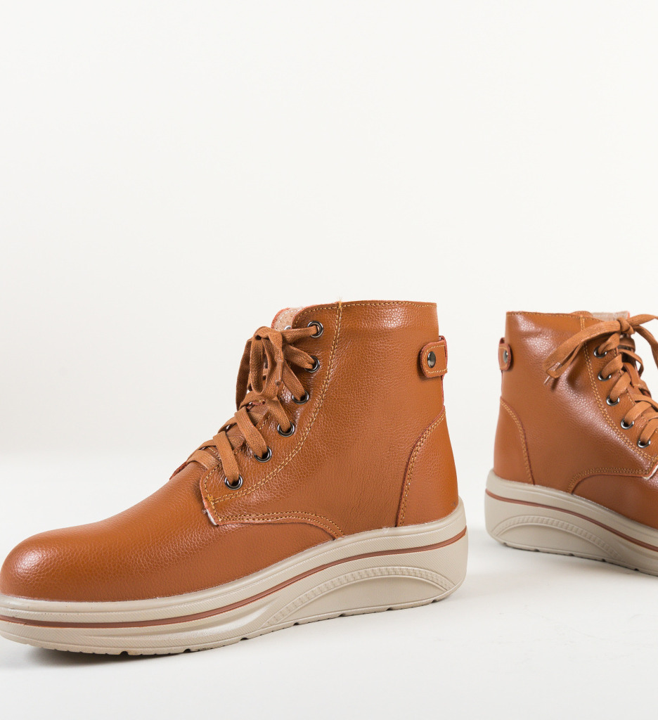 Pantofi Casual Lakiob Camel - Confort Stilat - imagine 2