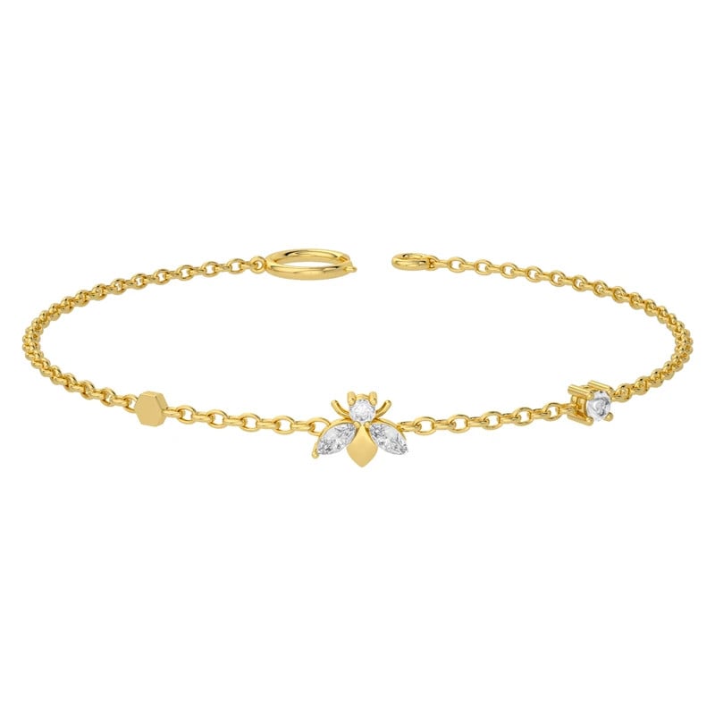 Bratara Amanda JW1012 argint 925 placata cu aur, albina
