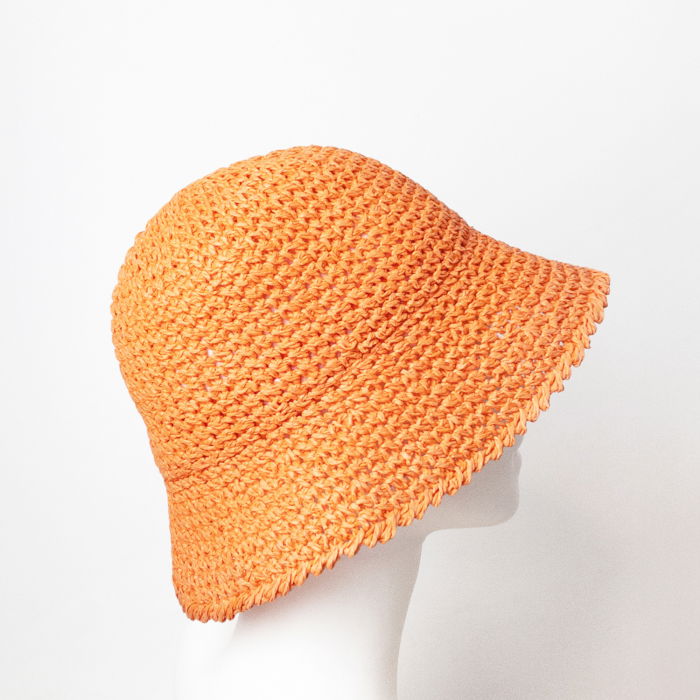 Palarie Portocalie de Paie Shopika | Stil Elegant