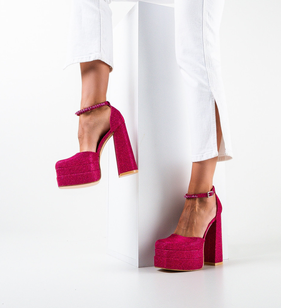 Pantofi dama Kierran Fuchsia eleganți și confortabili - imagine 2