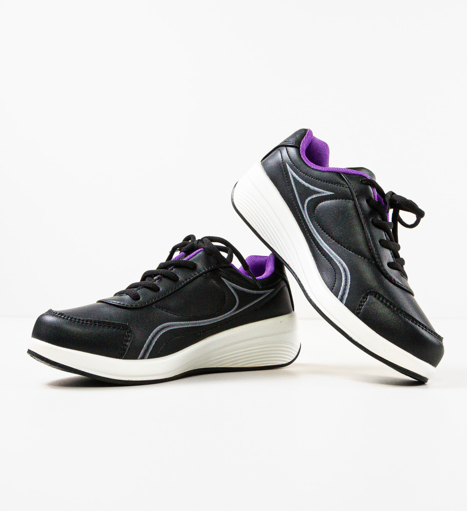 Sneakers Dama Pokaza Negri | Stil & Confort - imagine 3