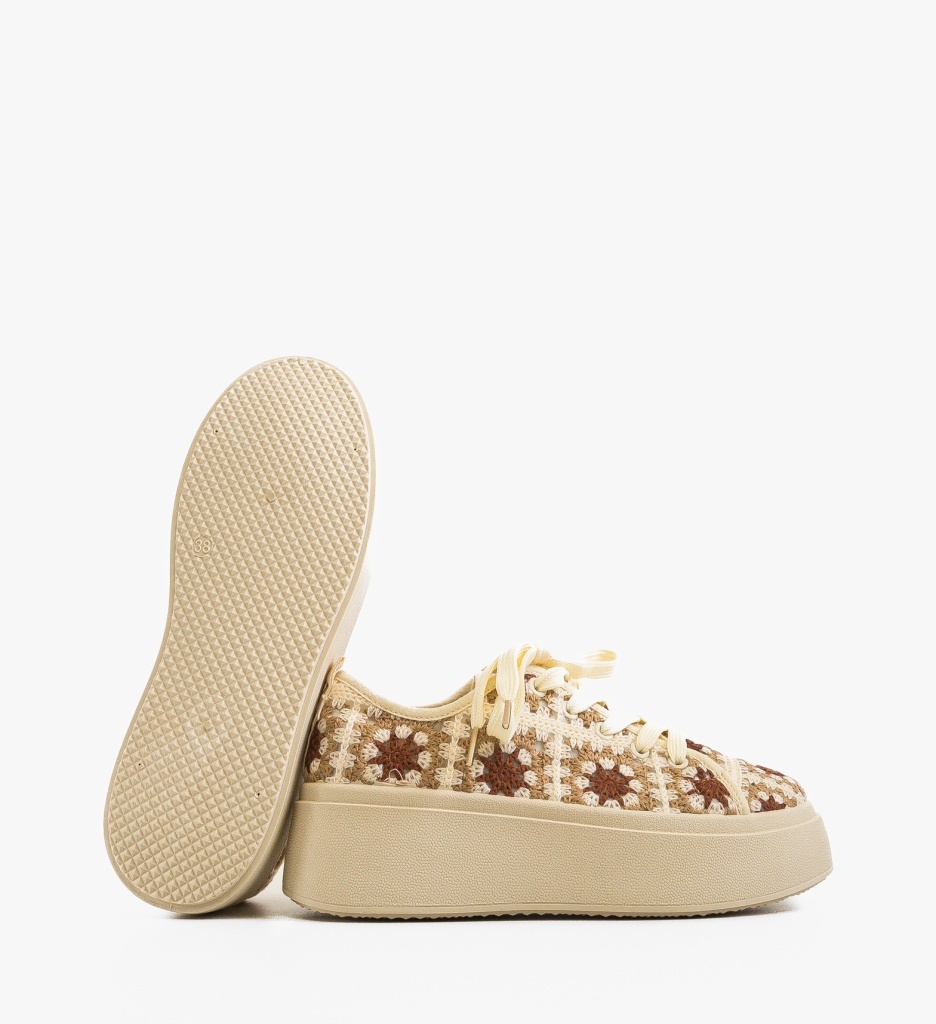 Sneakers Dama Maxima Bej | Confort și Stil - imagine 4