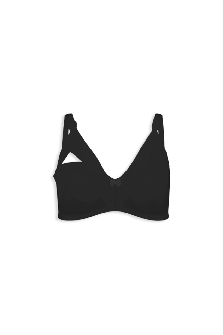 Sutien alăptare Picadili Negru, bumbac - imagine 3
