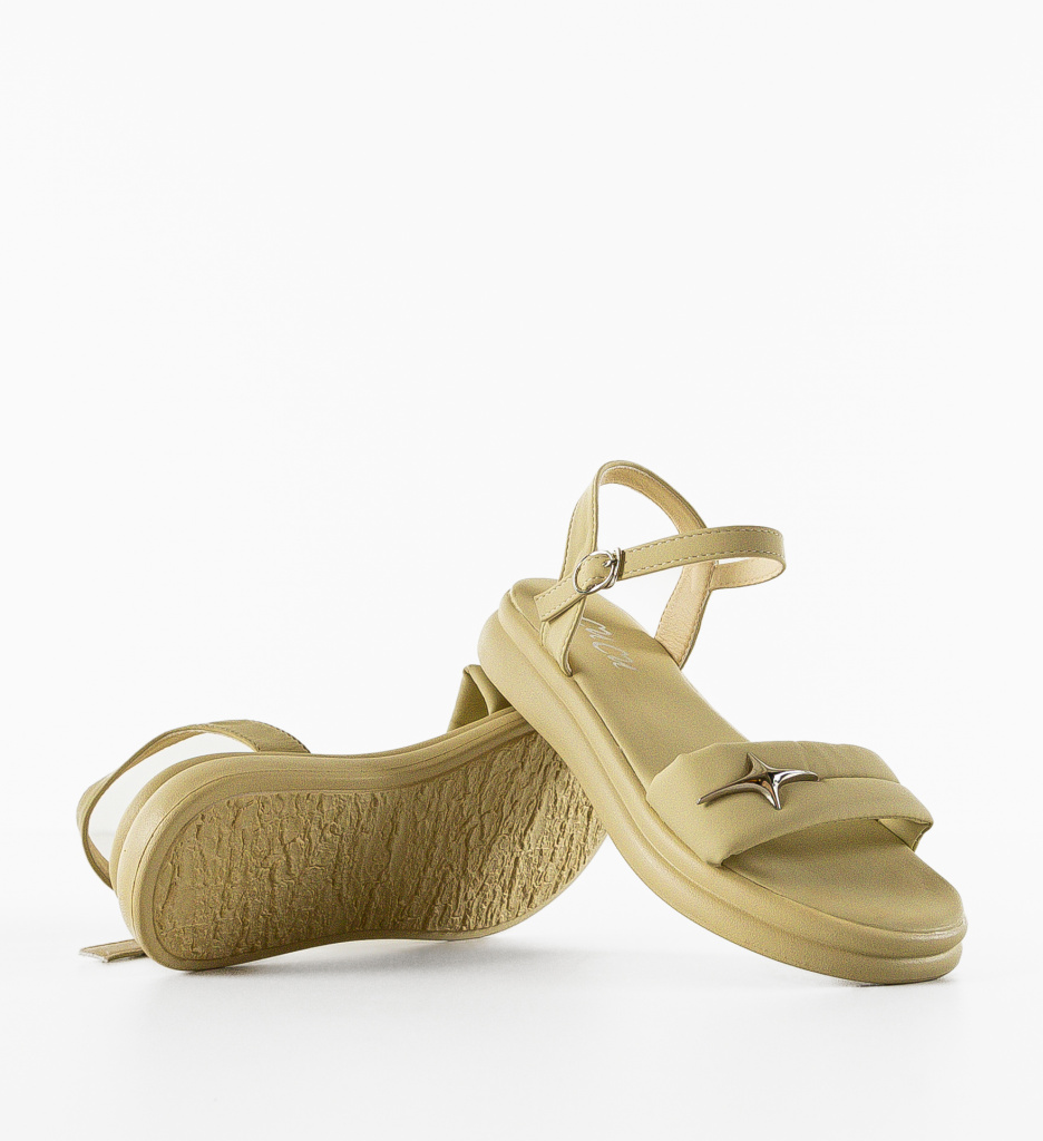 Sandale Dama Bej Elegante - Confort Vară - imagine 8