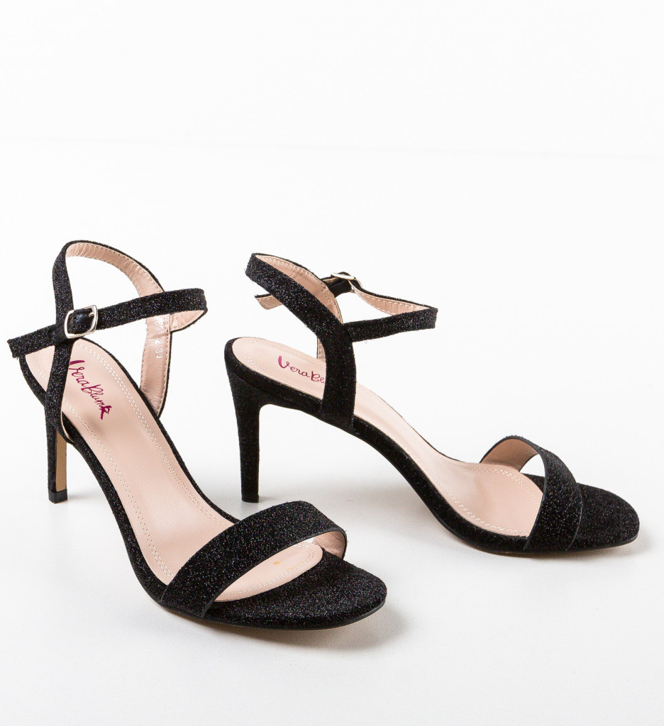 Sandale cu toc Tymon Negre - Eleganță și Stil - imagine 6