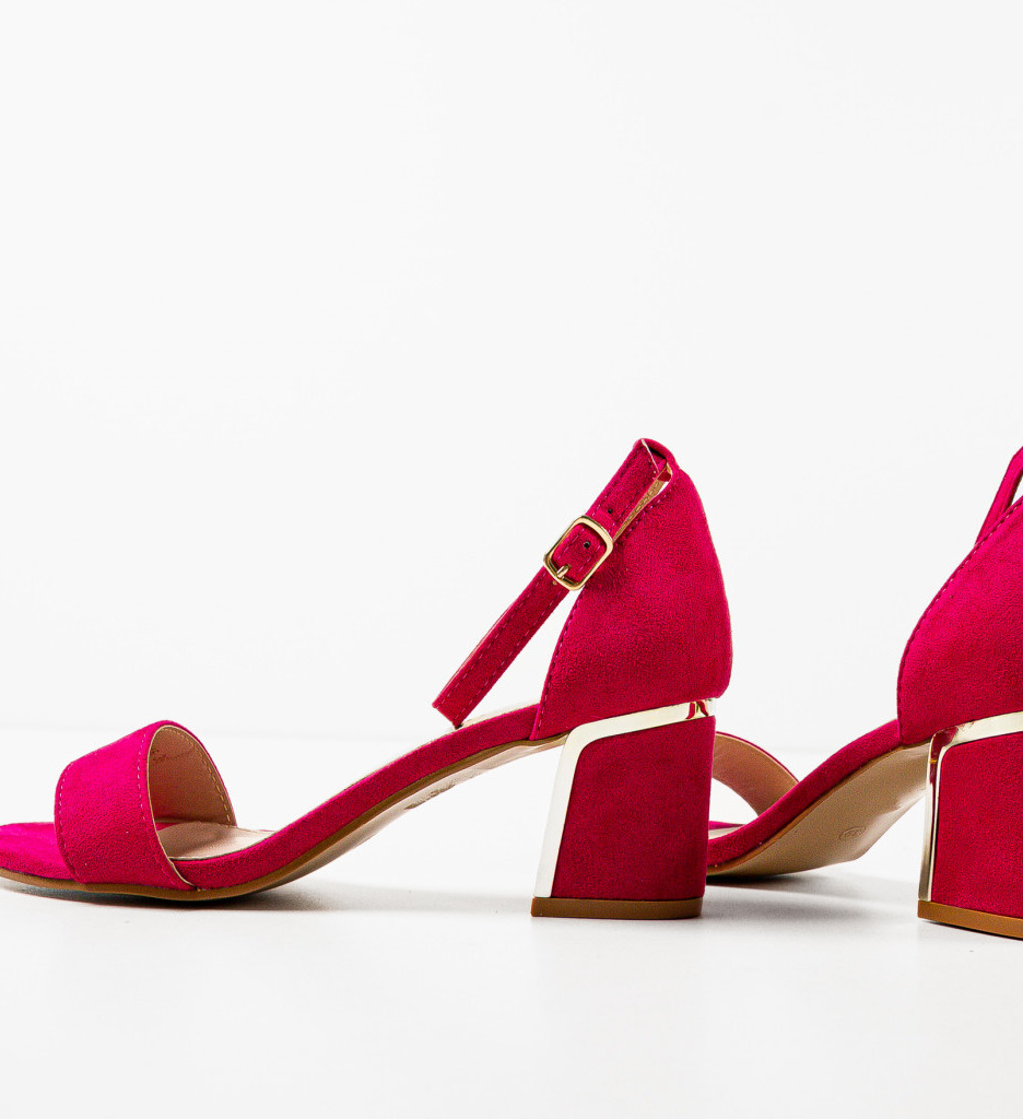 Sandale Ycono Fuchsia cu Toc Elegant - imagine 8