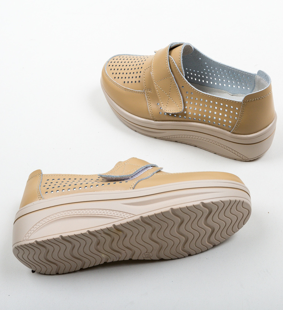 Pantofi Casual Rezolito Bej - Confort Stilat - imagine 5