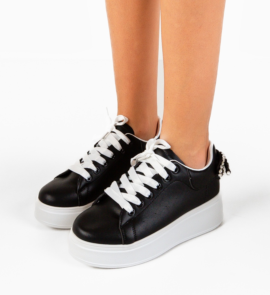 Sneakers Dama Wilkins Negri | Confort & Stil - imagine 2