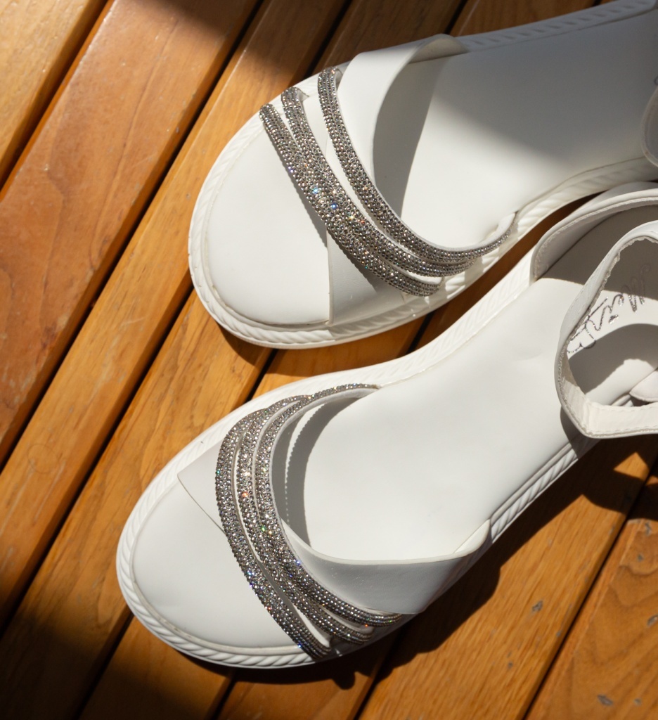 Sandale Dama Ikku Albe Elegante și Confortabile - imagine 7