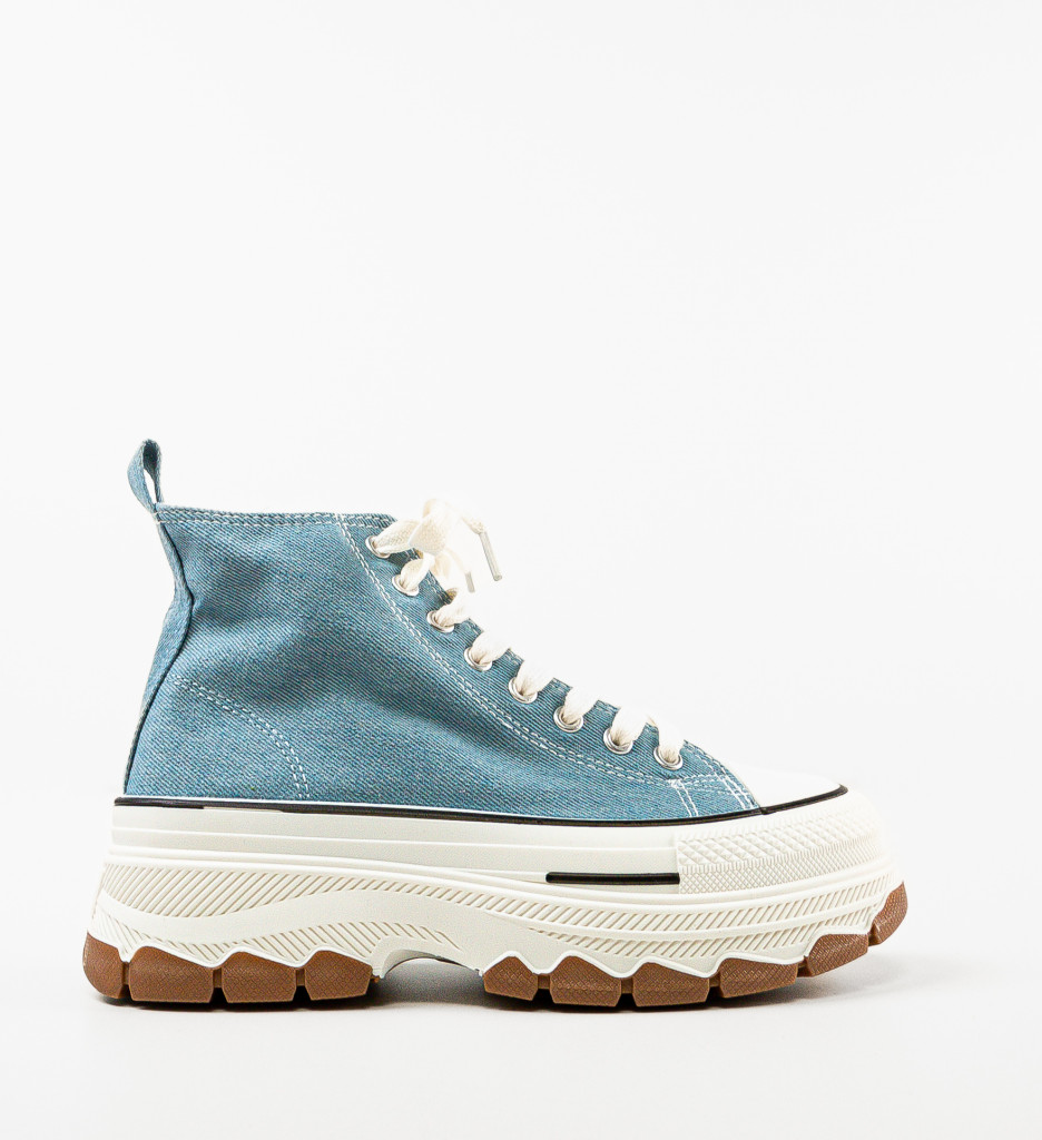 Sneakers dama Puss albastri - Confort sporit - imagine 2