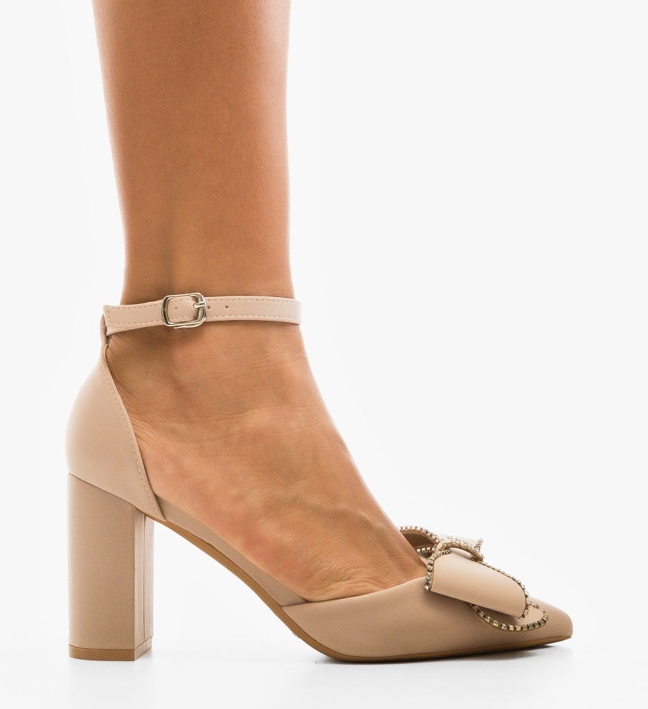 Pantofi cu toc Undya Bej Eleganți - imagine 5