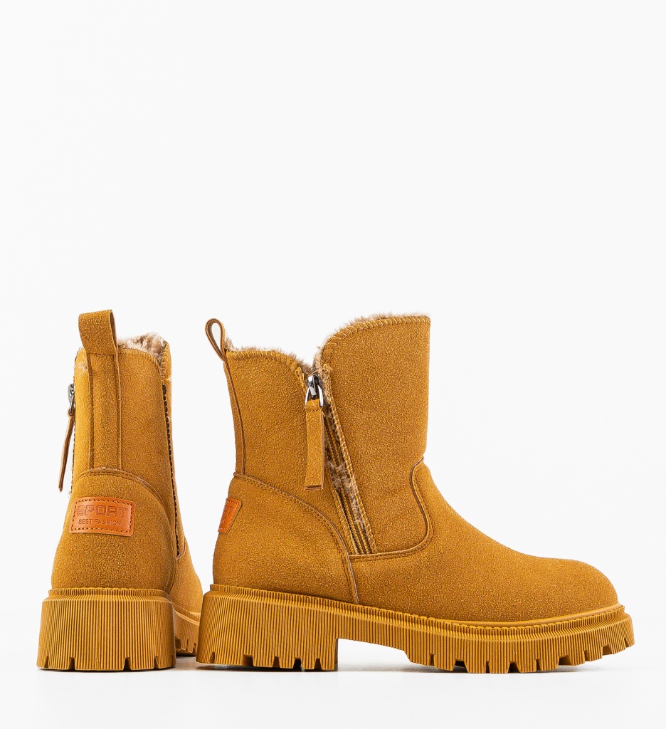 Ghete Dama Camel Elegante - Confort și Stil - imagine 5