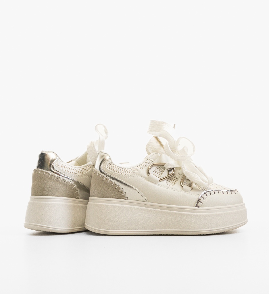 Sneakers Dama Verana Argintii | Stil & Confort - imagine 3