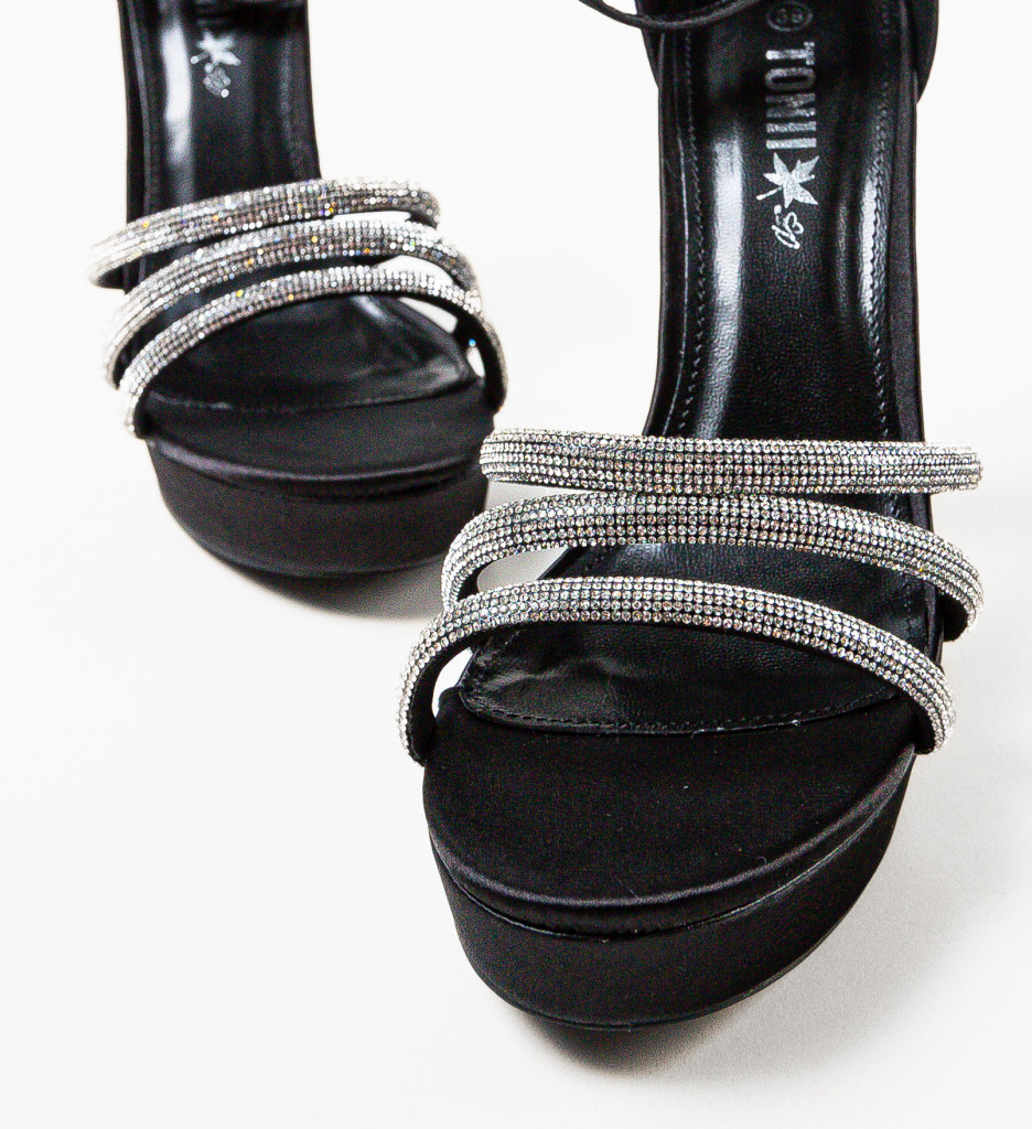 Sandale cu Toc Dynly Negre - Eleganță și Stil - imagine 5