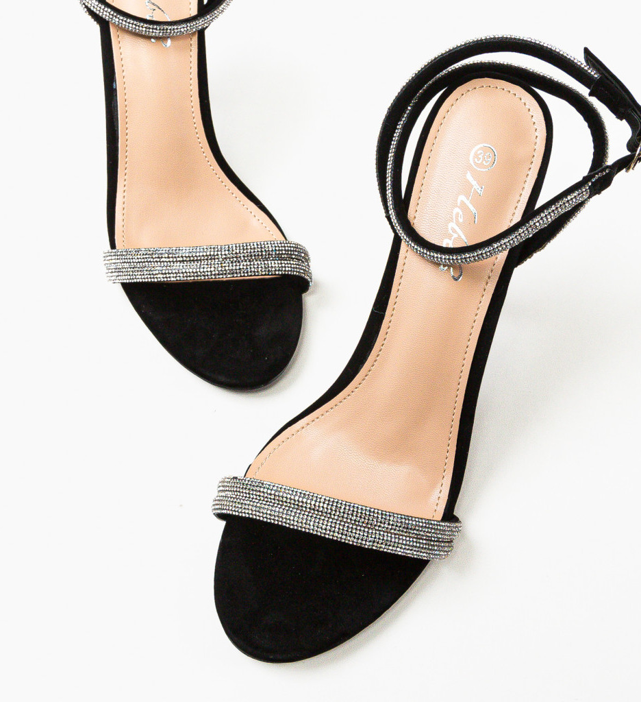 Sandale Bally Negre Elegante cu Toc - imagine 8
