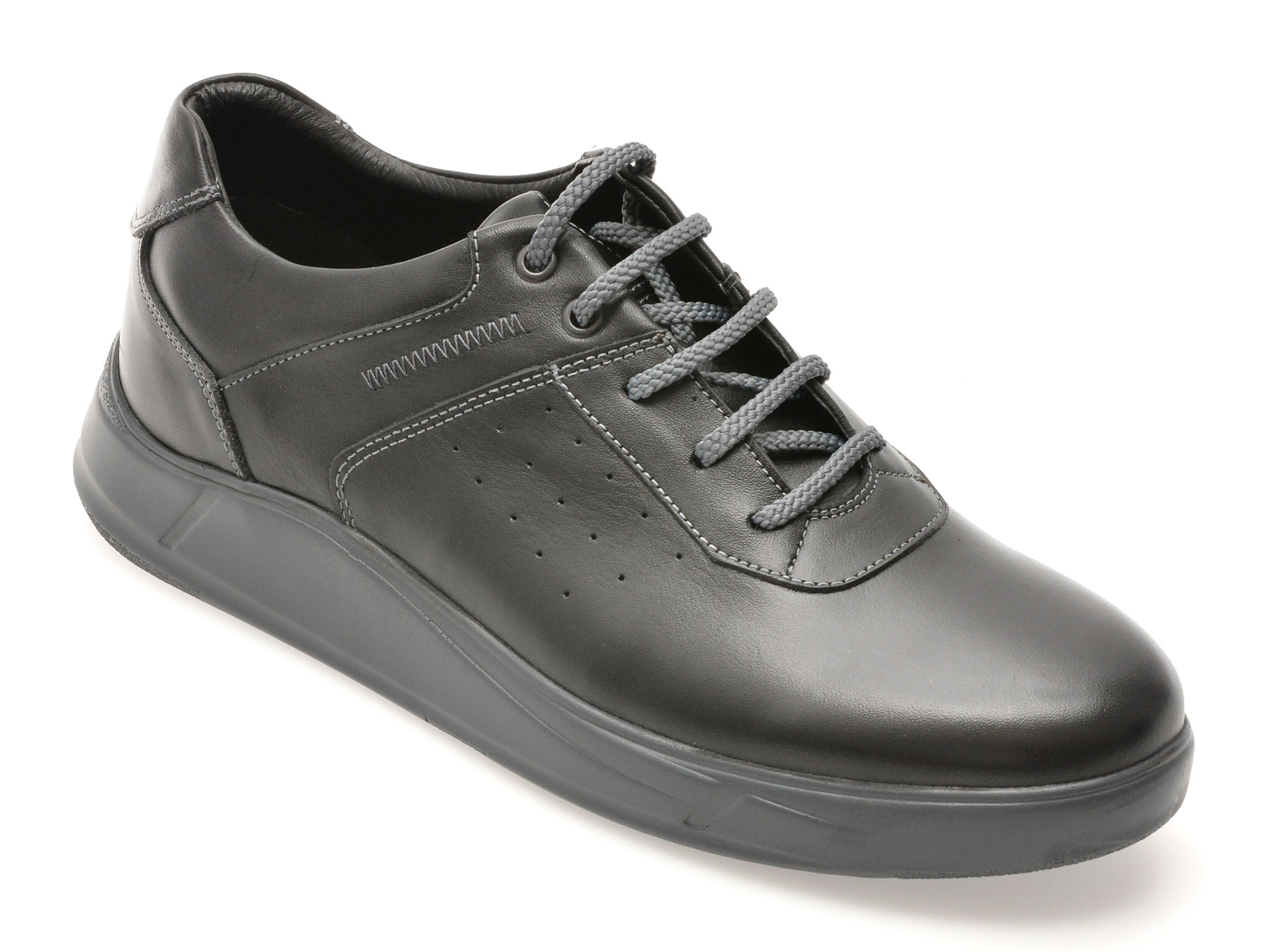 Pantofi OTTER negri din piele naturală