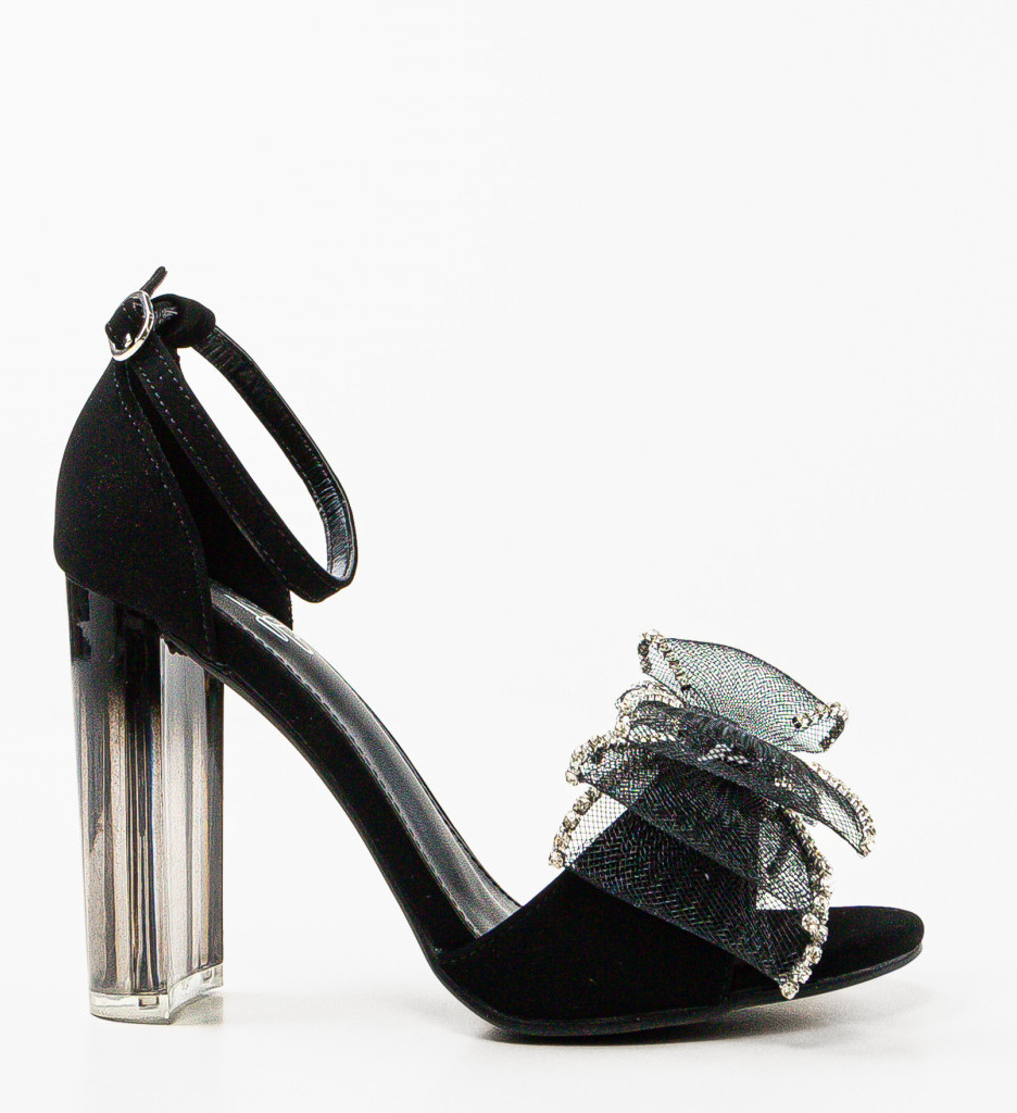 Sandale cu Toc Negre - Eleganță Asigurată - imagine 2