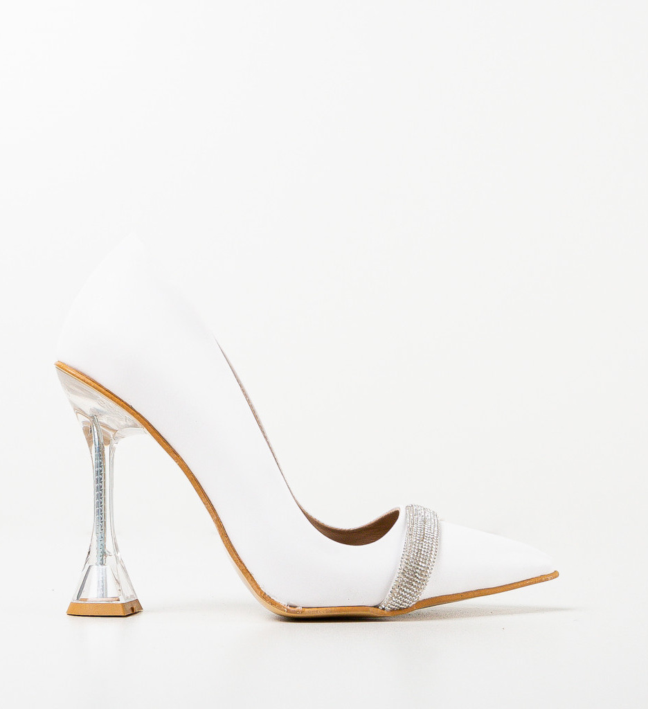 Pantofi Dama Skyan Albi cu Toc Eleganți - imagine 2