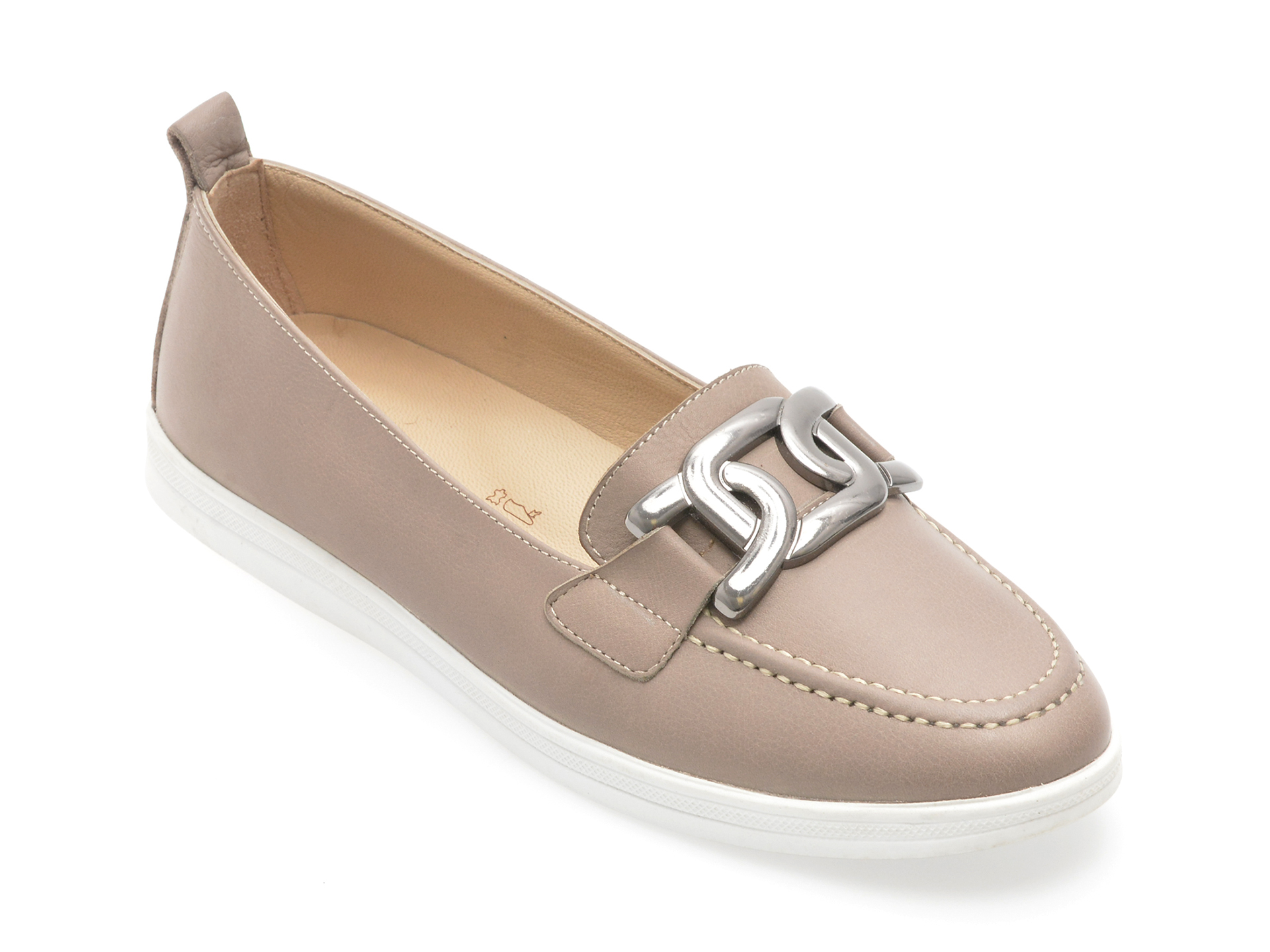 Pantofi Kelik gri din piele naturală